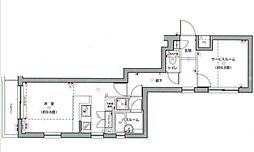 ビバリーホームズ東麻布 1DKの間取図画像