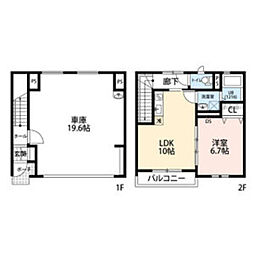 エスパース羽曳野 1LDKの間取り