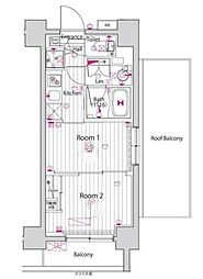 ガーラ・ヴィスタ練馬中村橋 3階2Kの間取り