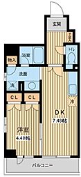 プロスペクト門前仲町 1LDKの間取図画像