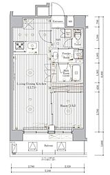 ミライズ東京EASTアネックス 6階1LDKの間取り