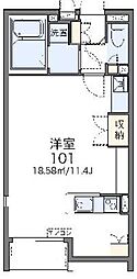 レオネクストスリムハイツ ワンルームの間取図画像