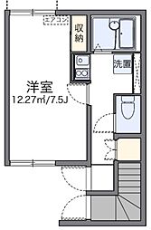 レオパレスソレイユ 1Kの間取図画像