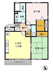 グリーンコート 2LDKの間取図画像