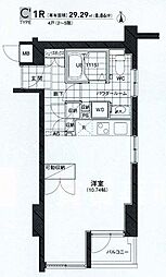 Ｔ−ＣＯＵＲＴ武蔵小杉 5階ワンルームの間取り