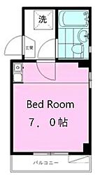 ペア・フラリッシュ 1Kの間取図画像