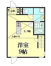 Maison de Beaut 2階ワンルームの間取り