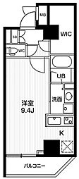 ジェノヴィア両国5スカイガーデン 9階ワンルームの間取り