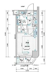 メインステージ川崎南幸町 4階1Kの間取り