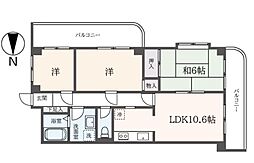 御殿山ハイツ 3LDKの間取図画像