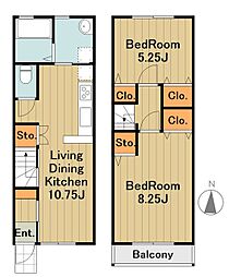 ユーテラス 2LDKの間取り