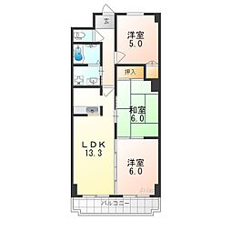 ヴィラデルソル 3LDKの間取図画像