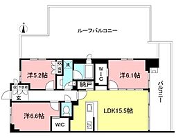 小田急小田原線 狛江駅 徒歩8分の賃貸マンション 4階3LDKの間取り