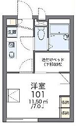 レオパレス和 1Kの間取図画像