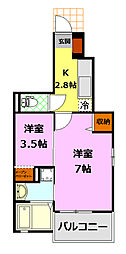 アークレイズ 1SKの間取図画像