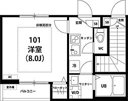 リブリ・南平 1階1Kの間取り