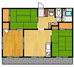 第3松ノ木マンション 2階3DKの間取り