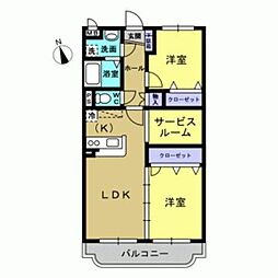 Y・Kストーク 2SLDKの間取図画像