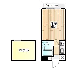 グリーンハイツ ワンルームの間取図画像