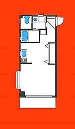 サンライフヒロセ2 3階1Kの間取り