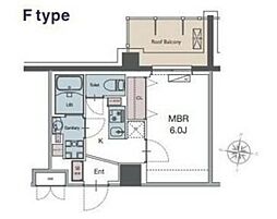 ＬＵＸＥＮＡ勝田台 4階1Kの間取り