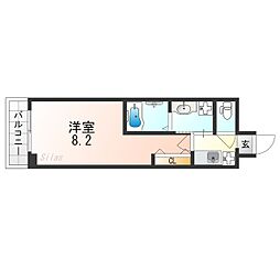 ディースクエア深江本町 1Kの間取図画像
