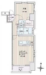 エスティメゾン錦糸町2 6階1LDKの間取り