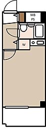 ライオンズマンション生麦南 ワンルームの間取図画像