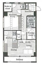JR京浜東北・根岸線 大森駅 徒歩8分の賃貸マンション 8階1LDKの間取り