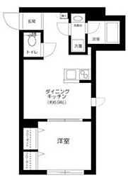 ソルナクレイシア学芸大学 1DKの間取図画像
