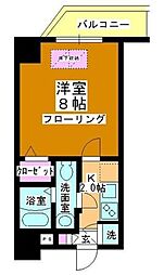 アルファコート蕨 1Kの間取図画像