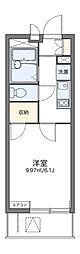 レオパレスハピネスオリーブ 1Kの間取図画像