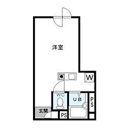 グローリー吉塚 ワンルームの間取図画像