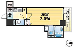 Casita神戸元町JP 1Kの間取図画像