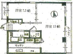 ＡＺＵＭＡビル 3階1LDKの間取り