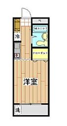 ハイネス荒井 1Kの間取図画像