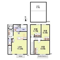 フォレストメゾン聖蹟C棟 3LDKの間取図画像