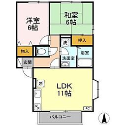 マレッサパーク 2LDKの間取図画像