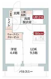 TRS 2階1LDKの間取り