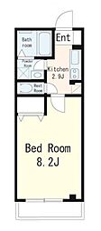 スカイコート 1Kの間取図画像
