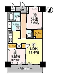 ソレイユ上落合 2LDKの間取図画像