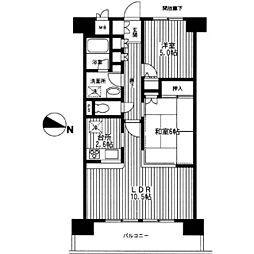 プリムベール南浦和 2LDKの間取図画像