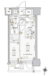 makes新中野ASYLCOURT 1DKの間取図画像
