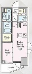 グランリビオ芝大門 1LDKの間取図画像