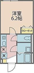 カインドネス八王子中央A棟 1Kの間取図画像