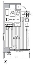 Ti-Kawasaki 9階ワンルームの間取り