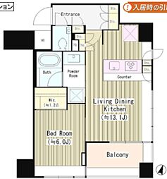 パークリュクス西麻布 1LDKの間取図画像