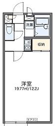 レオパレスかりん 1階1Kの間取り