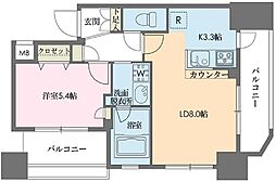 ドゥーエ新川 11階1LDKの間取り
