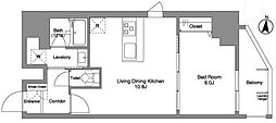 ダフィット錦糸町 1LDKの間取図画像